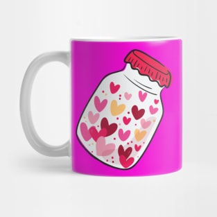 Jar of colored hearts Mug